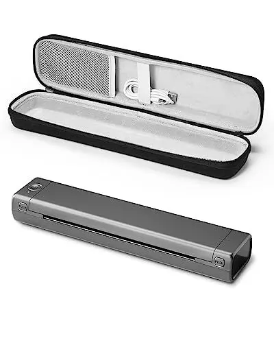 Produktbild: Phomemo M08F A4 tragbarer Thermodrucker, mobiler Drucker unterstützt 210x297mm A4 Thermopapier, drahtloser Bluetooth-Reisedrucker für Auto, Büro, Zuhause,mit 1 Aufbewahrungsbox