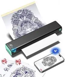 Produktbild: Phomemo M08F Tattoo Drucker Tattoo Stencil Drucker Maschine Tattoo Transfer Drucker Professionelle Thermodrucker Tattoo Kompatibel mit Smartphone und PC mit 10pcs Transferpapier