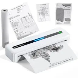 Produktbild: Phomemo M832 Mobiler Drucker A4 für Unterwegs, Mini Thermodrucker Kompatibel mit Android und iOS für Phone & Laptop, Bluetooth Tragbarer Drucker Unterstützen 210x297mm A4 Thermopapier