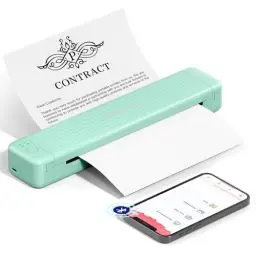 Produktbild: Phomemo P831 Thermodrucker, 300 DPI Mobiler Drucker A4 für Unterwegs, Bluetooth Drucker Kompatibel mit Android und iOS für Phone & Laptop, Monochrom Drucker Unterstützt 210 x 297 mm A4 Papier, Grün