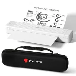 Produktbild: Phomemo P831 Thermodrucker, 300dpi Mobiler Drucker A4 für für Kleine Unternehmen, Autos, Verträge, Reisen, Monochromer Drucker Portable Kompatibel mit Android und iOS, mit 1 Aufbewahrungsbox