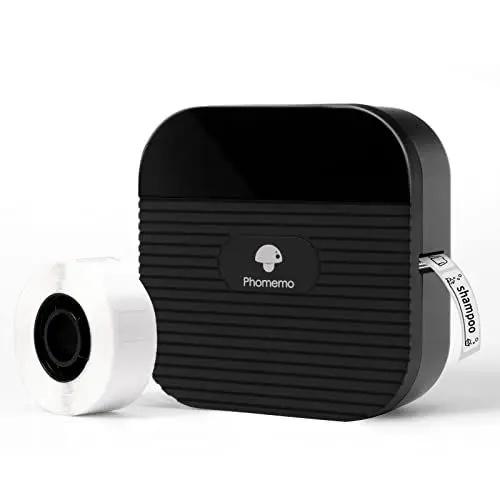 Produktbild: Phomemo Q31 Etikettendrucker, Mini Etikettiergerät Bluetooth, Beschriftungsgerät Selbstklebend 203 DPI für Zuhause, Büro,Thermischer Labeldrucker für iOS & Android, mit 1 Rollenetikett
