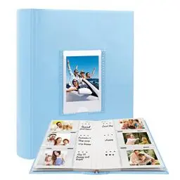 Produktbild: 180 Taschen 2x3 Fotoalbum mit Schreibfläche für Instax Mini 12 11 40 9 7+ Evo Liplay Kamera,Fotoalbus m für Fujifilm Instax Mini Kamera, Polaroid Fotobook mit Memo Bereichen (Blau)