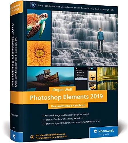 Produktbild: Photoshop Elements 2019: Fotos verwalten und bearbeiten, RAW entwickeln, Bildergalerien präsentieren