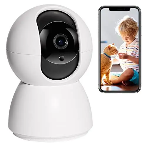 Produktbild: PHYLES Überwachungskamera Innen, 1080P WLAN Kamera Überwachung Innen Hundekamera mit App, WiFi Camera mit Intelligenter Bewegungserkennung Zwei-Wege-Audio