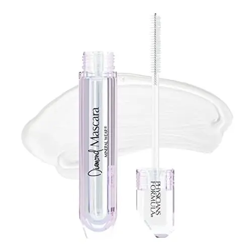 Produktbild: Physicians Formula, Mineral Wear Diamond Mascara, Transparente Mehrzweck-Mascara für Augenbrauen und Wimpern, mit Diamantstaub, Peptiden, Mineralpuder und pflegendem Vitamin E, Clear Diamond