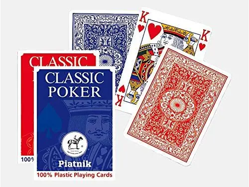 Produktbild: Piatnik 1360 - Pokerkarte Vollplastick 4 Eck Faltschachtel