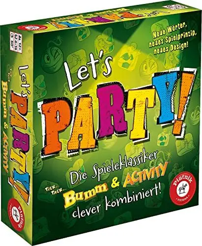 Produktbild: Piatnik 6382 - Lets Party | Activity und Tick Tack Bumm kombiniert | Für Spieleabende mit Freunden und Familie | Ab 12 Jahren | 4 bis zu 16 Spieler |
