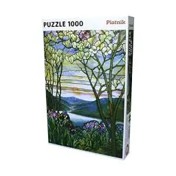 Produktbild: Piatnik PIA5520 1000 Teile Puzzle Motiv-L.C.Tiffany Magnolien und Iris, One Colour, one Size