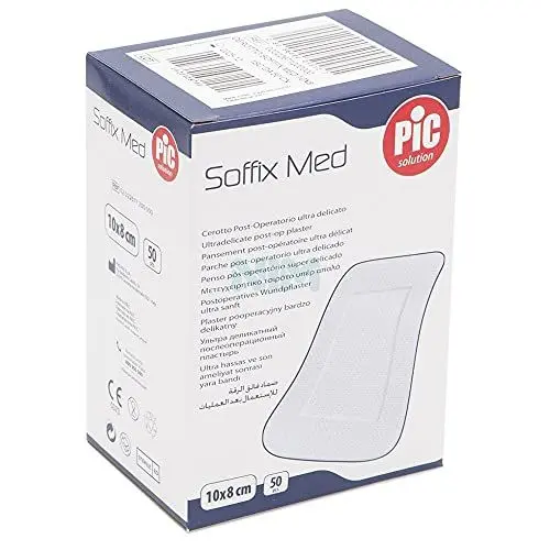 Produktbild: Pic Solution Soffix Med Ultra Delicate Postoperative Patch 50-Teilig, 10 cm Länge x 8 cm Weite 230 g