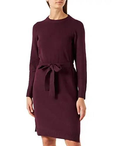 Produktbild: PIECES Damen Pccava O-Neck Knit Dress Noos Bc Kleid, Grape Wine, L EU