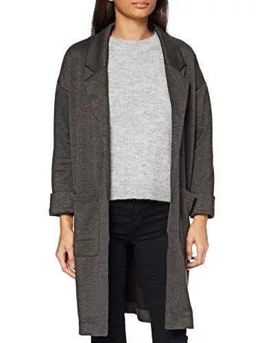 Produktbild: PIECES Damen Pcdorita 3/4 Coatigan Noos Mantel, Dark Grey Melange, L EU
