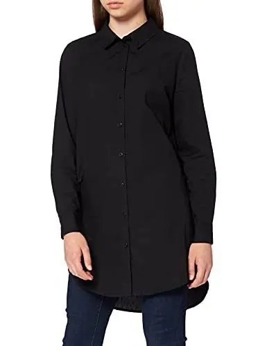 Produktbild: PIECES Damen Pcnoma Long Shirt Noos Bc Bluse, Schwarz, XS EU