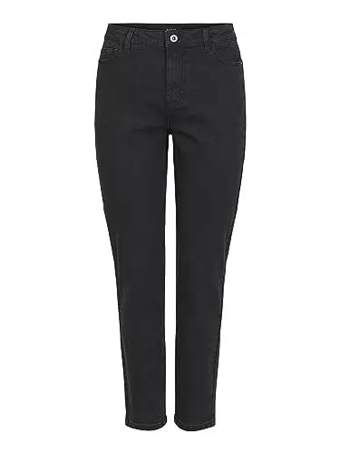Produktbild: PIECES Damen PCKESIA MOM HW ANK JNS BL640-VI NOO 17102089, Black Denim, L