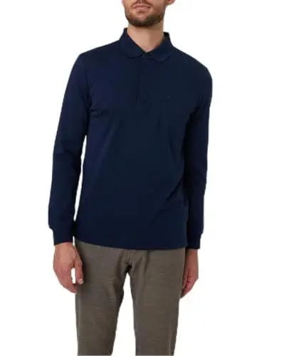 Produktbild: Pierre Cardin Herren Polo-Shirt Langarm 1/1 PoloKN | Männer Polo-Hemd | Mordern Fit | Navy Blazer 3005 6323 | 33W - 36L