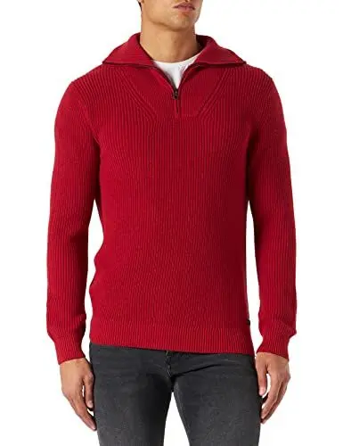 Produktbild: Pierre Cardin Herren Strick-Troyer Pullover, rot, S