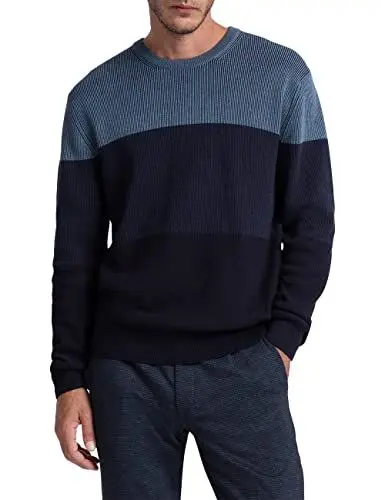 Produktbild: Pierre Cardin Herren Strick Rundhalspullover Pullover, blau, 3XL