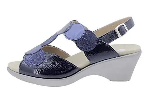 Produktbild: PieSanto - 200853 Herausnehmbare Lackleder-Sandalen für Damen, Marineblau 24618, 40 EU