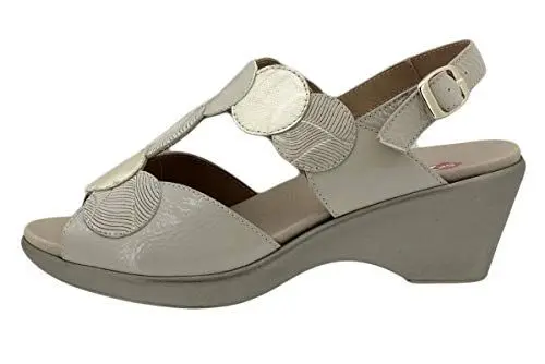 Produktbild: PieSanto - 200853 Sandalen, herausnehmbare Einlegesohle, Sandalen-Lackleder für Damen, Sand 24012, 41 EU