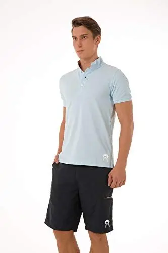 Produktbild: Pigro Felice Herren Polo Shirt No Se Puede Ir En Topless Durante Todo EL Día, Blau, L