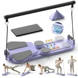 Produktbild: Pilates Board - Pilates Reformer Set, 6 in 1 Pilates Boards für das Training zu Hause, tragbare und Faltbare Pilates Reformers Maschine, multifunktionales Pilates Board für Frauen