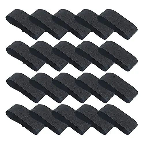 Produktbild: Pilikoll 20 Stück Trauerflor Armbinde Armbinde Schwarz Trauerflor Trauerbinden Fußball Trauerarmbinde Elastisches Armband Trauerbinde Elastische FußBall Armband