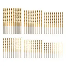 Produktbild: Pilikoll 60 Stück HSS Micro Bohrer Set Metall Spiralbohrer Set 1/1.5/2/2.5/3/3.2mm Titanbeschichtung Spiralbohrer HSS Handspiralbohrer Werkzeug für Aluminium, Kunststoff, Stahl, Holz, Metall
