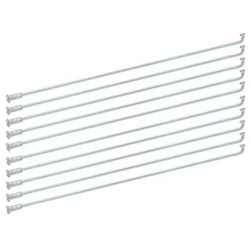 Produktbild: Sunicon 10 Stück 13G 2,2 mm Fahrradspeichen Eisen Mangan Speichen Fahrrad Dreirad Zubehör (190MM)