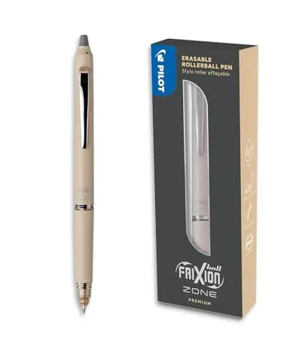 Produktbild: PILOT - FriXion Ball Zone Beige in Geschenkbox - radierbarer Premium Tintenroller mit thermosensitiver Tinte - nachfüllbar und mit gummierter Griffzone - Schreibfarbe Schwarz - Minenspitze in Medium
