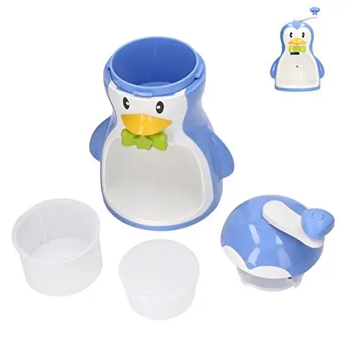 Produktbild: PINGUIN-FORM, BLAU, GERADE EISMASCHINE, TRAGBARE MANUELLE SCHNEEKEGELMASCHINE, KÜCHENZUBEHÖR