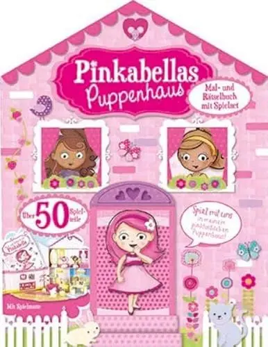 Produktbild: Pinkabellas Puppenhaus: Mal- und Rätselbuch mit Spielset. Spiel mit uns in meinem pinktastischen Puppenhaus!