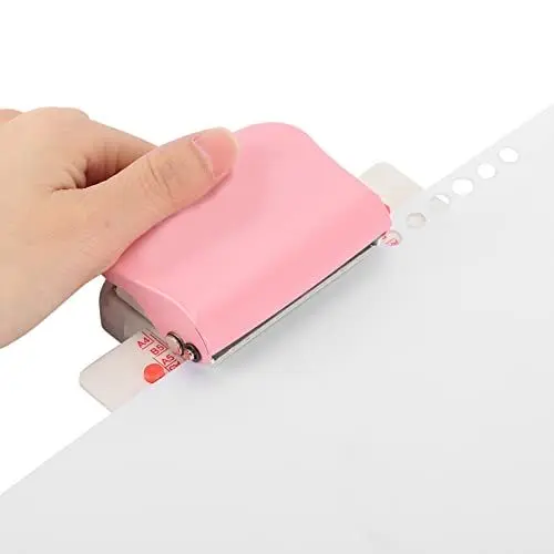 Produktbild: Pinker Locher, Locher Manuelle Stanzmaschine A4 / A5 / B5 Kapazität: 5 Blatt mit Lineal, Abfallbox für A4 A5 B5 Seiten