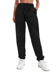 Produktbild: PINSPARK Damen Jogginghose Sporthosen Lange Yoga Hosen Loose Casual Trainingshose Fitness High Waist Jogger Laufhosen Modern Schwarz M
