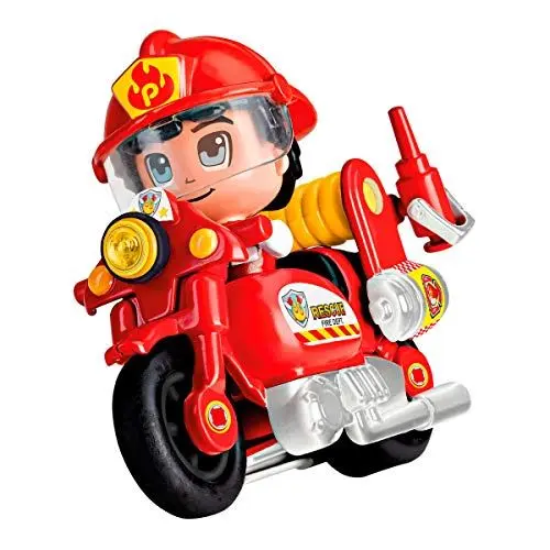 Produktbild: Pinypon Action - Motorradfeuerwehrmann 1 Figur für Kinder von 4 bis 8 Jahren (Famosa 700014783)