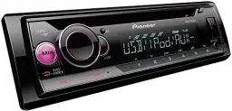 Produktbild: Pioneer DEH-S220UI, 1-DIN RDS-Autoradio mit roter Tastenbeleuchtung, Display weiß, Android-Unterstützung, iPhone-Steuerung, 5-Band-Equalizer, CD, MP3, USB, AUX- Eingang, ARC App