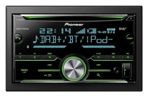Produktbild: Pioneer FH-X840DABAN, inklusive DAB Antenne, 2DIN Autoradio, CD-Tuner mit FM und DAB+, Bluetooth, MP3, USB und AUX-Eingang, RGB – Beleuchtung, Freisprecheinrichtung, 13- Band Equalizer