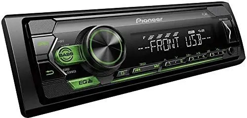 Produktbild: Pioneer MVH-S120UBG, 1DIN Autoradio mit RDS, grün, halbe Einbautiefe, 4x50Watt, USB, MP3, AUX-Eingang, Android-Unterstützung, 5-Band Equalizer, ARC App