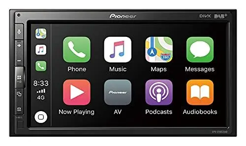 Produktbild: Pioneer SPH-EVO62DAB-UNI Mediacenter für 1-DIN Schacht – 6,8-Zoll Touchscreen, 1,5A Quick-Charging USB, Apple CarPlay, Android Auto, DAB/DAB+ Digitalradio, Bluetooth, 13-Band-Equalizer