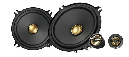 Produktbild: Pioneer TS-A1301C 13 cm 2-Weg-Komponentenlautsprecher Set mit 2 Lautsprechern (je 300 W max., 50 W Sinus), kraftvoller Klang, hoher Wirkungsgrad, 54 mm Einbautiefe, 121 mm Einbauausschnitt, mit Gitter