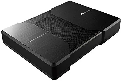 Produktbild: Pioneer TS-WH500A Aktivsubwoofer, Integrierter MOSFET-Verstärker mit 150W Maximalleistung, 2 18 x 10 cm Subwoofer in MDF Gehäuse, schwarz, Kabelfernbedienung