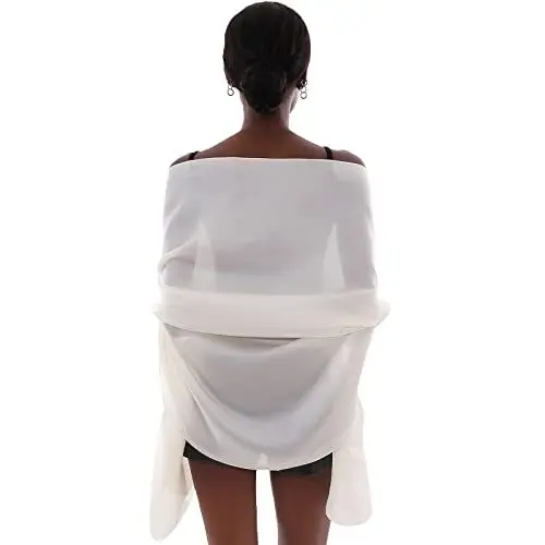 Produktbild: PIOYMEYA Stola Elfenbein Festlich für Abendkleid Damen Schals Tücher Sommer Dünn Schaltuch Pashmina