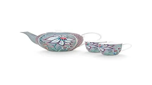 Produktbild: PIP STUDIO 51020156 Flower Festival Teeset Light Blue Set3 (1 Set)