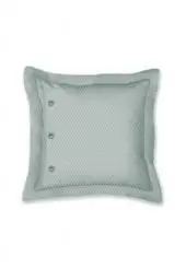 Produktbild: PiP Studio Dekokissen Il Paradiso Weiß Perkal Blumen Blüten Blätter Geblümt Muster Weiß Grün Wendeoptik, Größe:45 x 45 cm