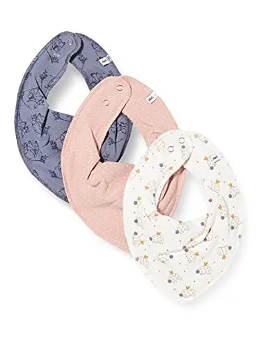Produktbild: Pippi Unisex Baby Bandana Bib (3er Pack) Dreieck L tzchen, Blue Granite, Einheitsgröße EU