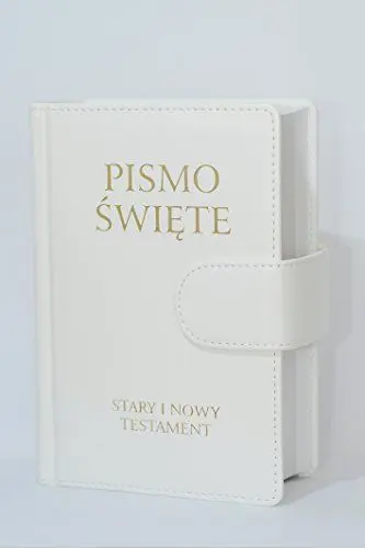Produktbild: Pismo Swiete Stary i Nowy Testament B5 biale skoropodobne z zapieciem na magnes