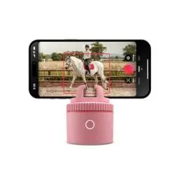 Produktbild: Pivo Equestrian Lite Automatische Pferde-, Gesichts- und Körperverfolgung, KI-gesteuerter 360° Handyhalterung, Pferde zum Reiter, Auto-Zoom, freihändige Foto- und Videoaufnahme – Pink