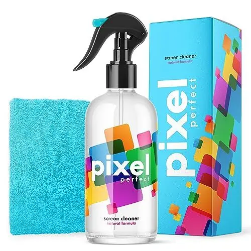 Produktbild: Pixel Natural XL Bildschirmreiniger-Spray für TV, Laptops, Computer, Monitore, Handys, Reinigungsset – 500 ml