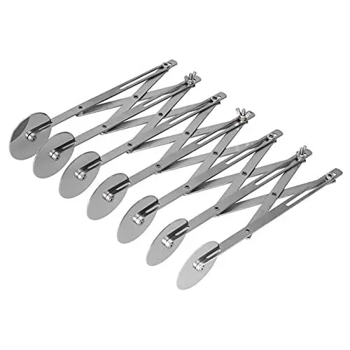 Produktbild: Pizza Cutter, Stainless Steel Multi Wheel Dough Roller Divider Biscuits Pastry Pizza Cutter Baking Tools (Siebenrädriges Messer)