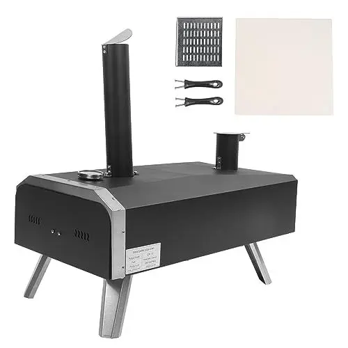 Produktbild: Outdoor Pizzaofen 12in Outdoor Pizza Backofen Holzofen, Tragbarer Edelstahl, dick und isoliert, anwendbar für Hinterhof