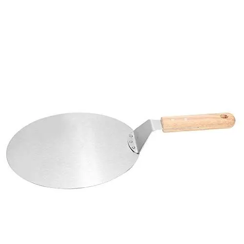 Produktbild: Pizzaschaufel, 10 Zoll Edelstahl-Pizzaschaufel, Edelstahl-Pizzaschaufel, Pizzaschaufel, Edelstahl-Pizzaschaufel, Stahl-Pizzaschieber, Runder Pizzaheber aus Metall Zum Backen